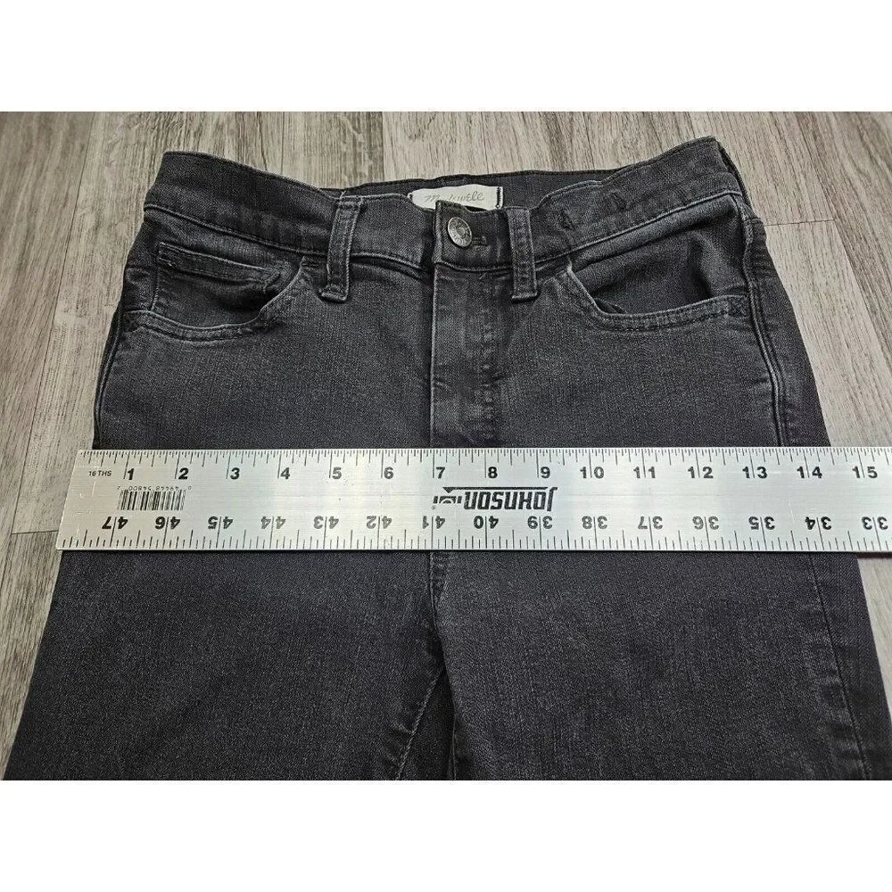 Madewell‎ Womens Size 27 Road Tripper Black Grey Skinny Denim Jeans